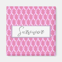 Pink Ribbon Breast Cancer Survivor Magnet