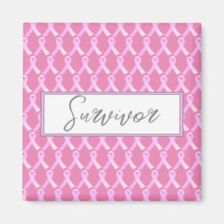 Pink Ribbon Breast Cancer Survivor Magnet