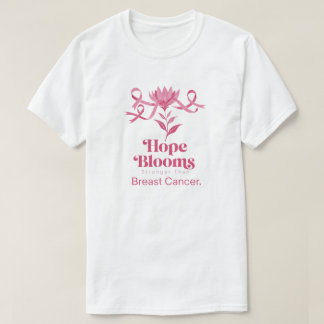 Pink Ribbon Breast Cancer Typography Shirt