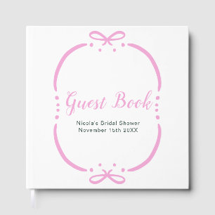 Pink Ribbon Bridal Shower Guest Book