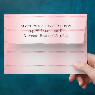 Pink Ribbon Bridal Shower or Wedding Envelope