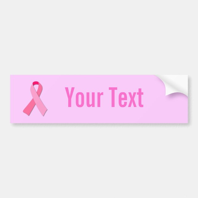Pink Ribbon Bumper Sticker (Front)