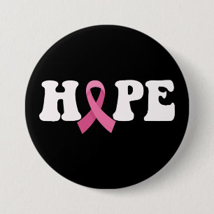 Pink Ribbon Cancer Awareness Breast Cancer Hope 7.5 Cm Round Badge