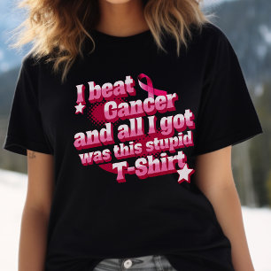 Pink Ribbon Cancer Survivor T-Shirt,Cancer Fighter Tri-Blend Shirt
