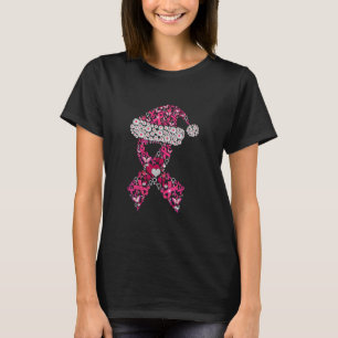 Pink Ribbon Christmas Breast Cancer T-Shirt