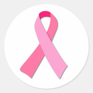 Pink Ribbon Classic Round Sticker