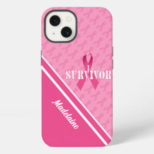 Pink Ribbon Custom Breast Cancer Survivor iPhone 13 Case