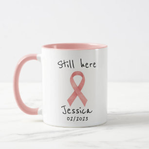 Pink Ribbon Custom Gift Cancer Survivors Mug