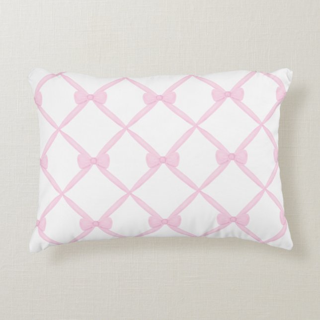Pink Ribbon Decorative Cushion (Front)