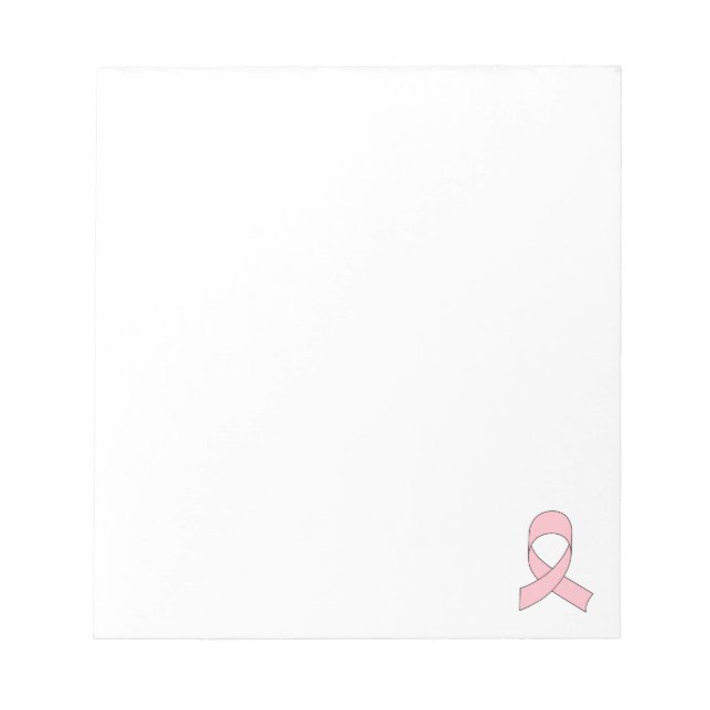 Pink Ribbon Drawing Custom Notepad (Front)
