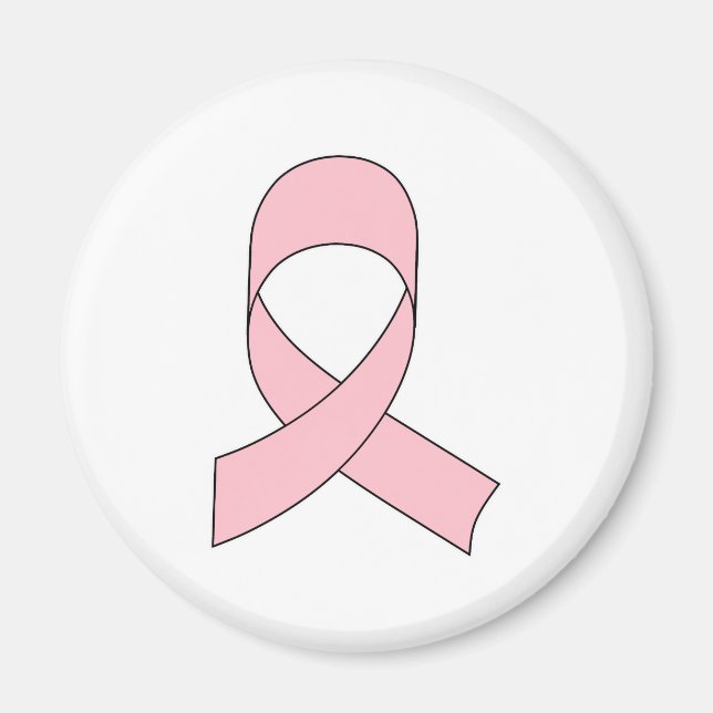 Pink Ribbon Drawing Magnet (Front)