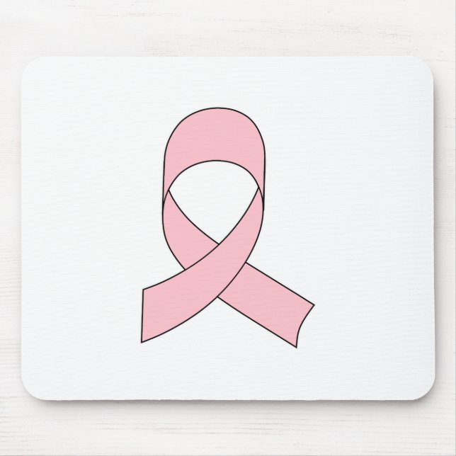 Pink Ribbon Drawing Mouse Pad (Front)