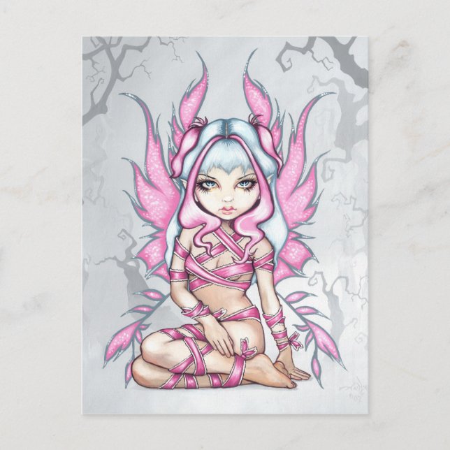 "Pink Ribbon Fairy" Postcard (Front)