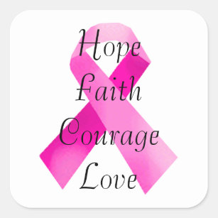 Pink Ribbon Faith Stickers