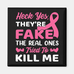 Pink Ribbon Fighter Warrior Breast Cancer Magnet