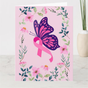 Pink Ribbon for Breast Cancer Awareness Card