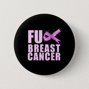 Pink Ribbon For Cancer For Breast Cancer Awareness 6 Cm Round Badge