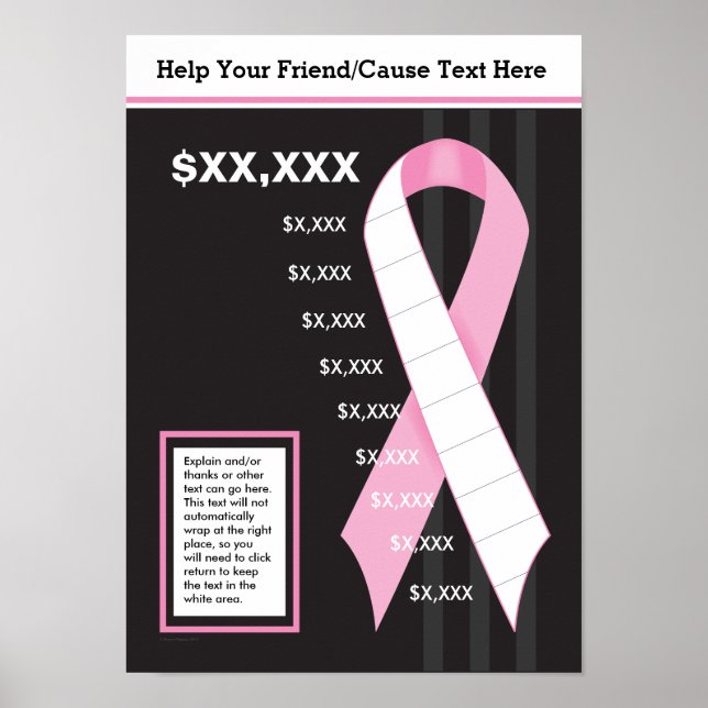 Pink Ribbon Fundraising Poster (Front)