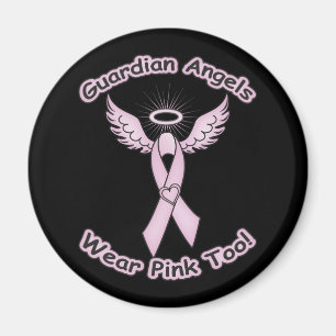 Pink Ribbon Guardian Angel Magnet