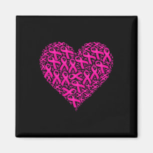 Pink Ribbon Heart Love Breast Cancer Awareness  Magnet