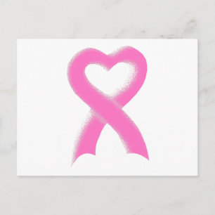 Pink Ribbon Heart Postcard