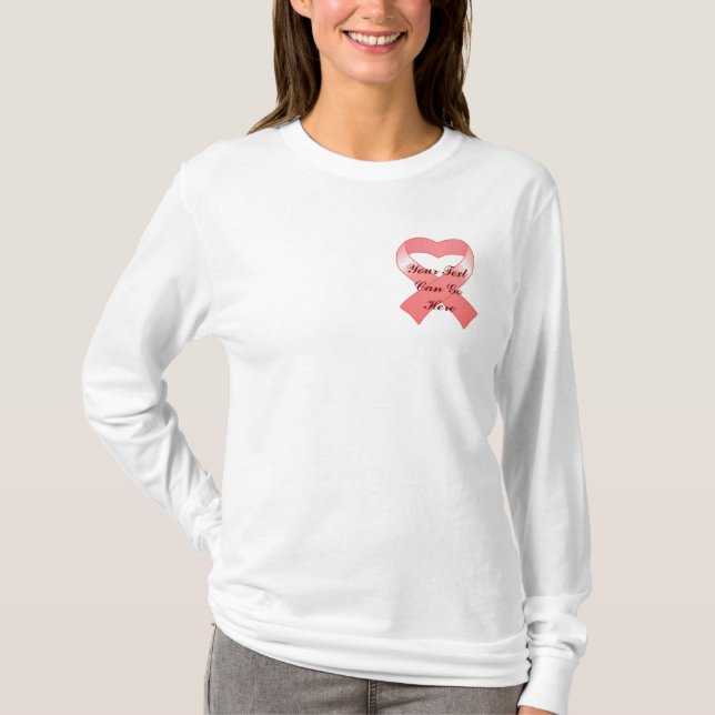 Pink Ribbon Heart Shirt (Front)
