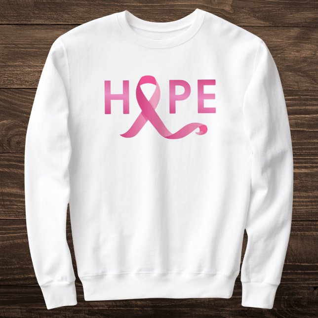 Pink Ribbon HOPE Breast Cancer Awareness Sweatshirt (Creator Uploaded)