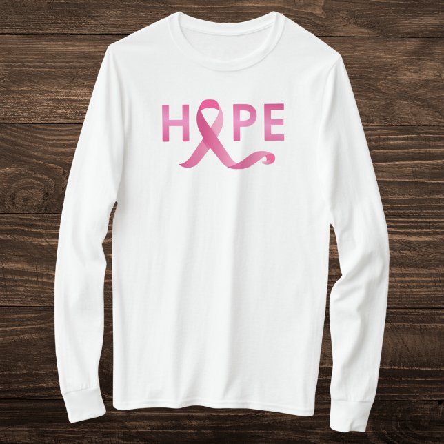 Pink Ribbon HOPE Breast Cancer Awareness T-Shirt (Creator Uploaded)