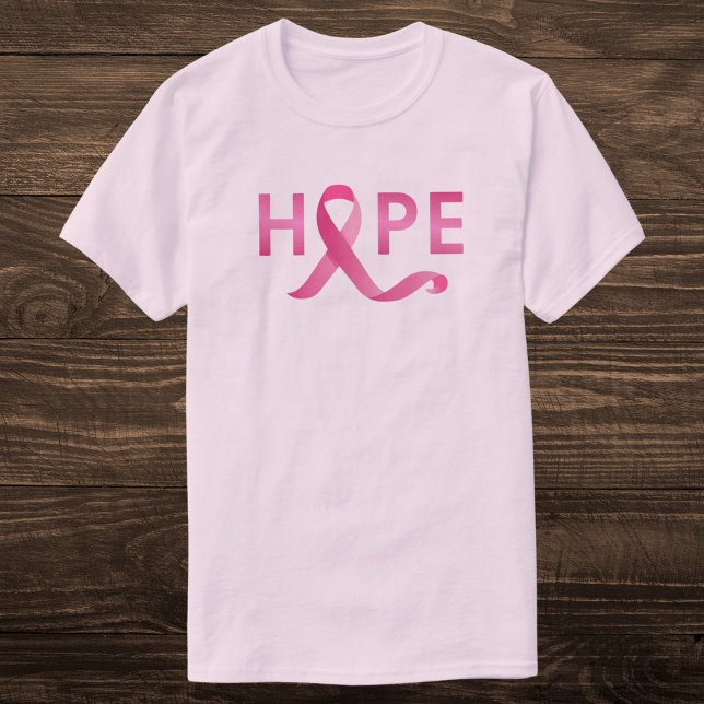 Pink Ribbon HOPE Breast Cancer Awareness T-Shirt (Creator Uploaded)