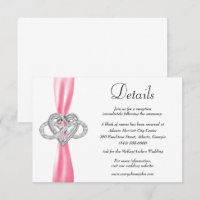 Pink Ribbon Infinity Heart Wedding Details