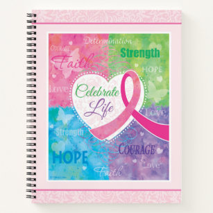 Pink Ribbon Inspirational Notebook