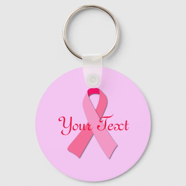 Pink Ribbon Key Ring (Front)
