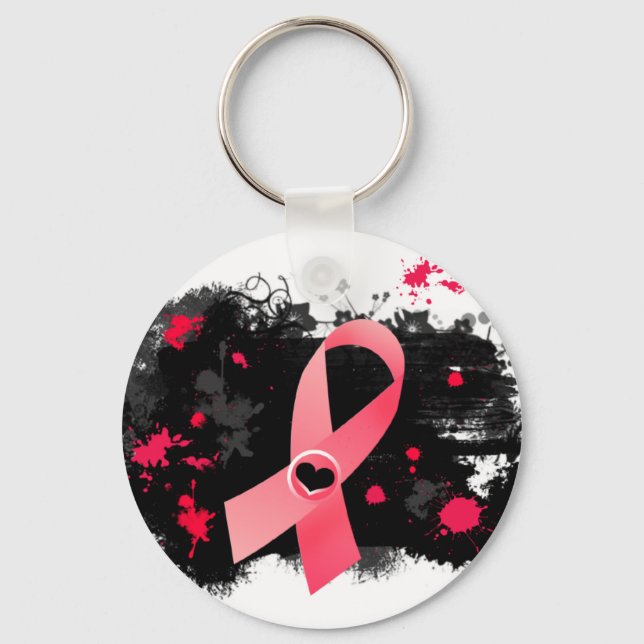 Pink Ribbon Key Ring (Front)