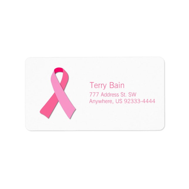 Pink Ribbon Label (Front)