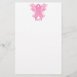 Pink Ribbon Love Stationery