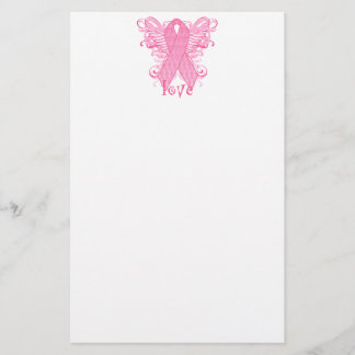 Pink Ribbon Love Stationery
