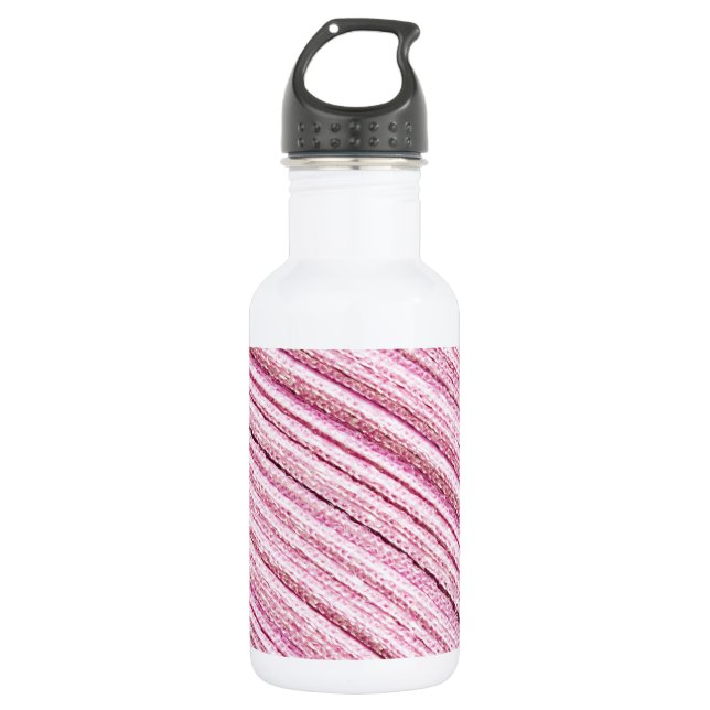 Pink Ribbon Macro 532 Ml Water Bottle (Front)