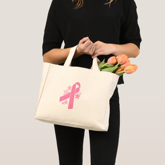 Pink Ribbon Mini Tote Bag (Front (Product))