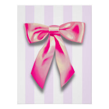 Pink Ribbon Nursery and Kids' room Poster