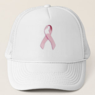 "Pink Ribbon of Support" - Breast Cancer Awareness Trucker Hat