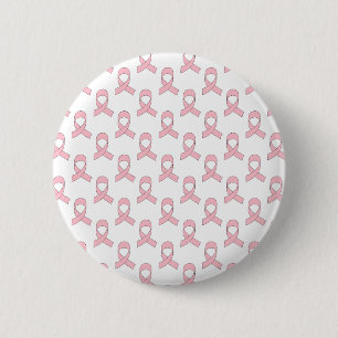 Pink Ribbon Pattern 6 Cm Round Badge