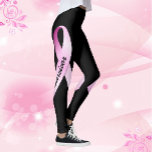 Pink Ribbon Personalise Breast Cancer Survivor<br><div class="desc">Leggings Pink Ribbon Personalise Breast Cancer Survivor</div>