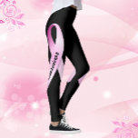 Pink Ribbon Personalise Breast Cancer Survivor Leggings<br><div class="desc">Leggings Pink Ribbon Personalise Breast Cancer Survivor</div>