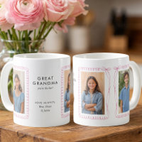Pink Ribbon Photo Frames Editable Great Grandma