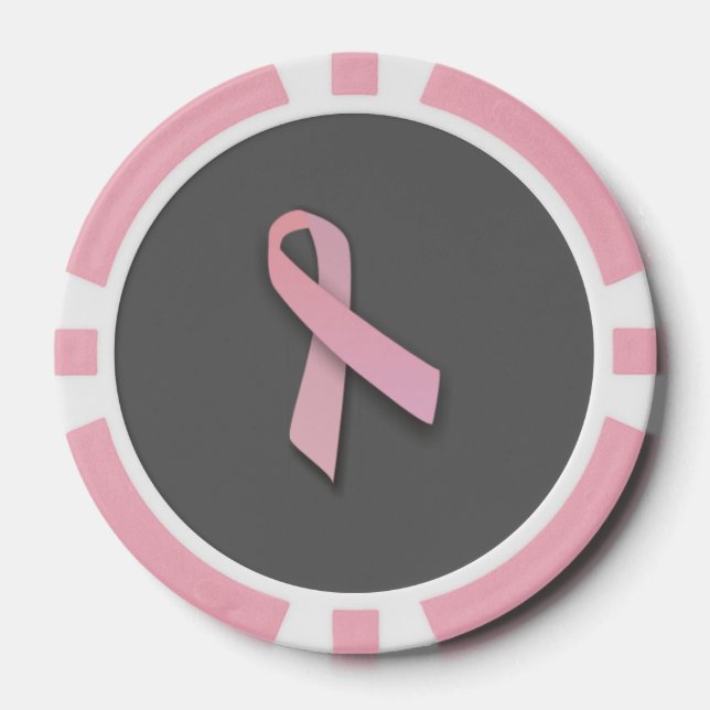 Pink Ribbon - poker chips (Front)