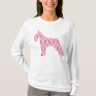 Pink Ribbon Schnauzer for Cancer T-Shirt