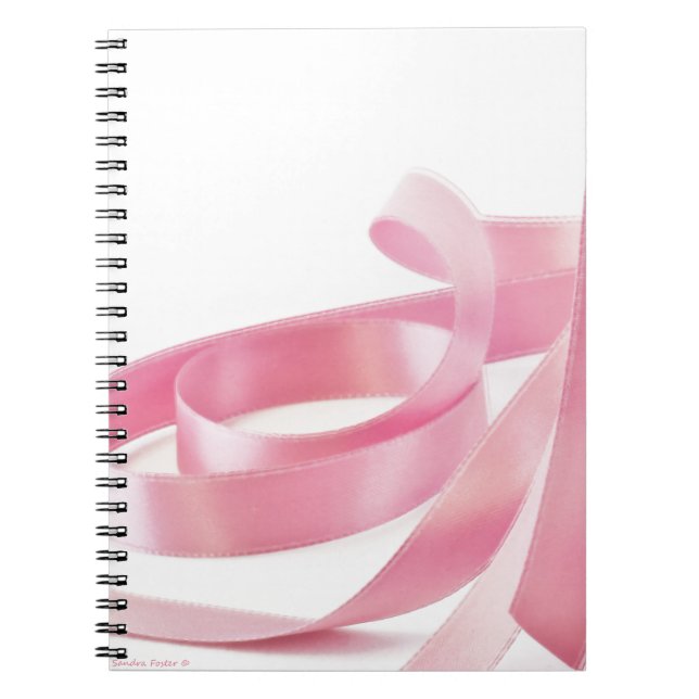 Pink Ribbon Spiral Notebook (Front)