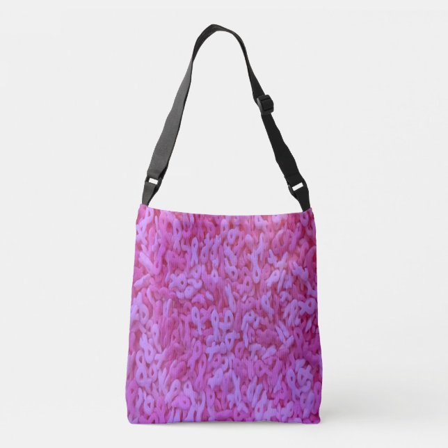 Pink Ribbon Sprinkle Crossbody Bag (Back)