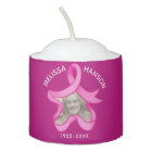 Pink ribbon star memory photo custom name