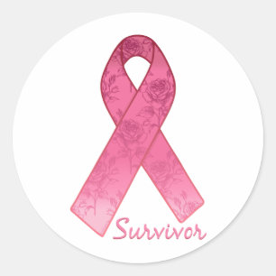 Pink Ribbon Survivor Classic Round Sticker